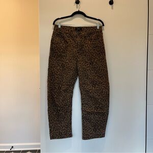 Banana Republic Animal Print Barrel Leg Pants